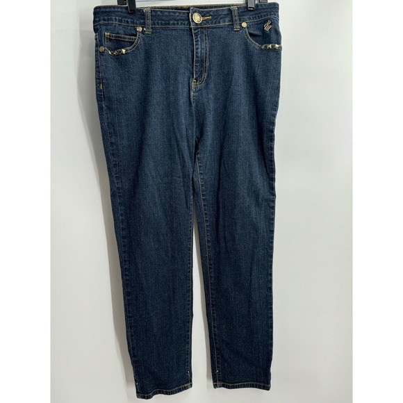 Rocawear Denim - Rocawear Women's Jeans Size 18 Blue Denim‎ Studded Chain Embellished Pockets